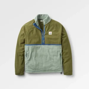 Polaire Recyclée à Carreaux Overlook - Kaki/Pistache