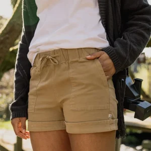 Short en Coton Bio Carriso - Biscuit