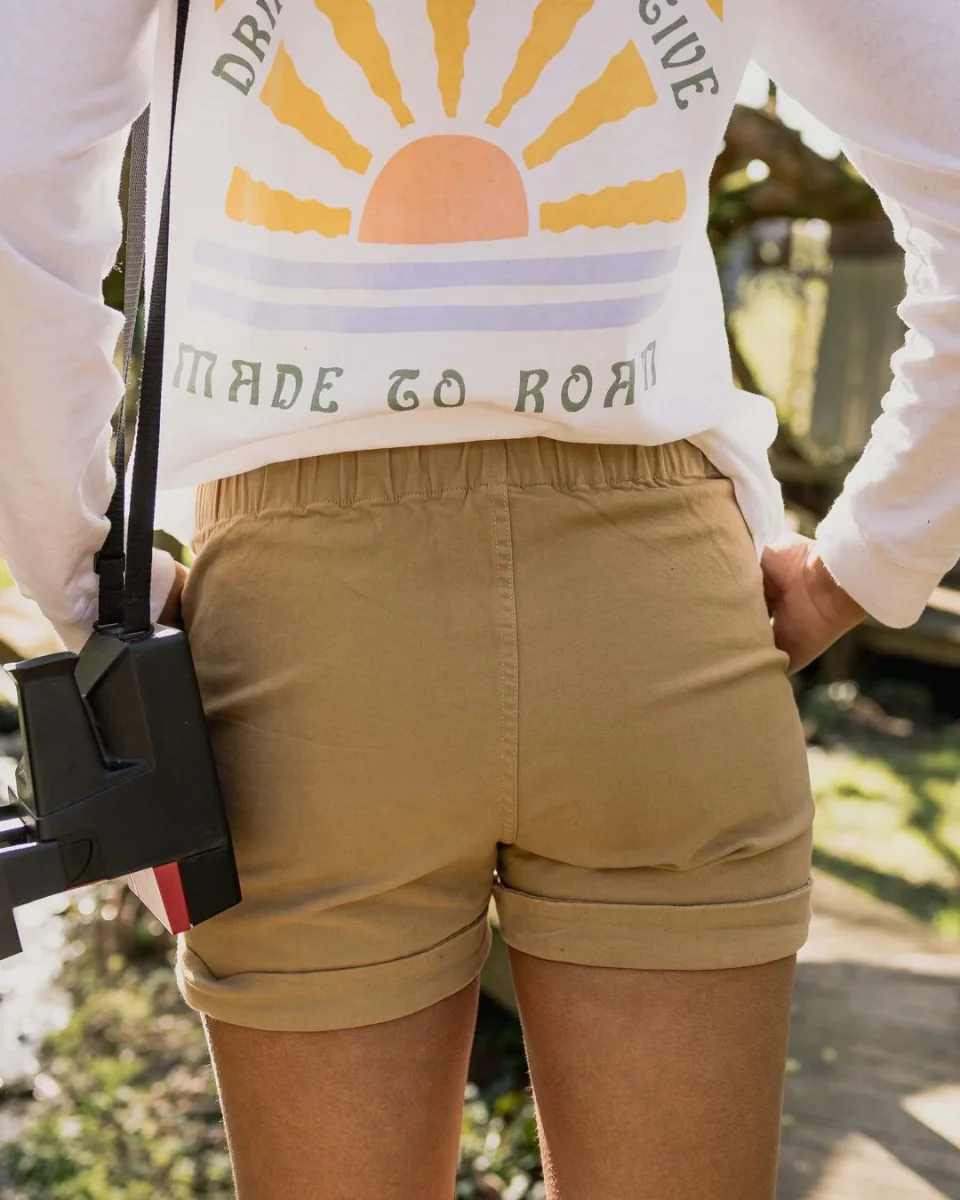 Short en Coton Bio Carriso - Biscuit – Image 4