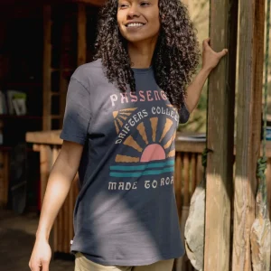 T-shirt en Coton Recyclé Oversize Drifters - Noir Charbon