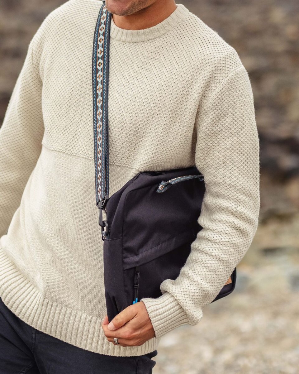 Sac Messager Recyclé - Noir – Image 4