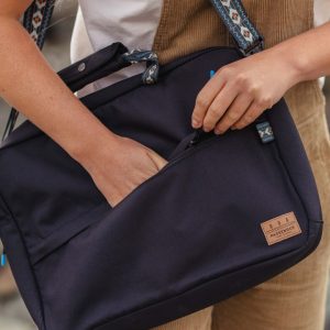 Sac Messager Recyclé - Noir