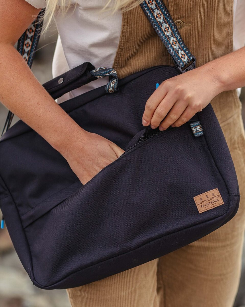 Sac Messager Recyclé - Noir