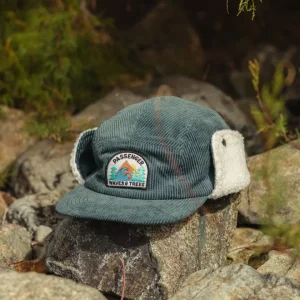 Chapeau Doublé Sherpa en Sergé pour la Journée - Profond Océan