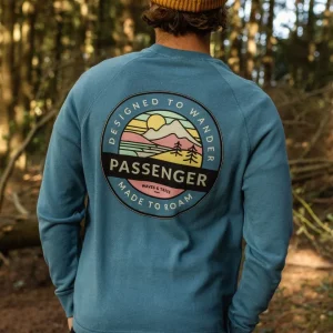 Sweatshirt en Coton Recyclé Odyssey - Bleu Acier