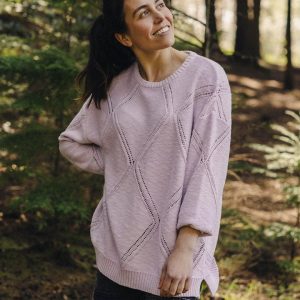 Pull bio oversize tricoté - Orchid Hush