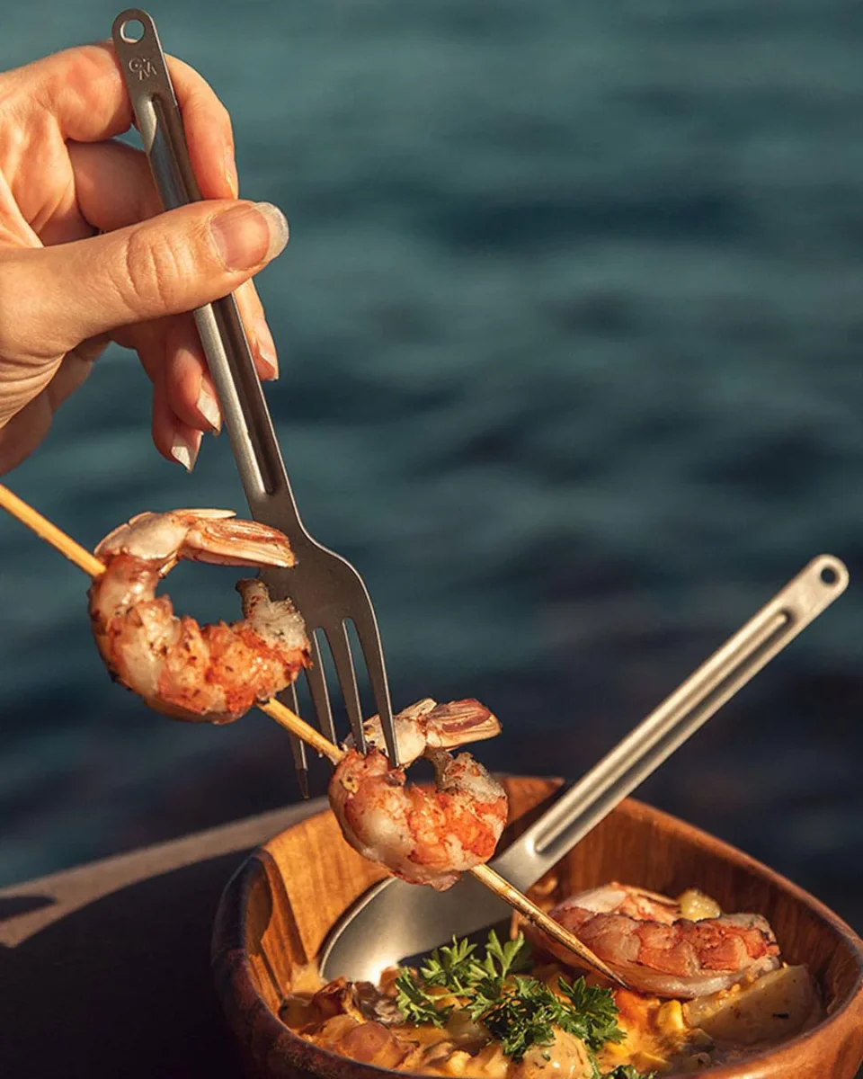 Couverts en titane Wolf & Grizzly - Argenté – Image 4