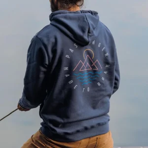 Hoodie en coton recyclé Escapism - Denim foncé