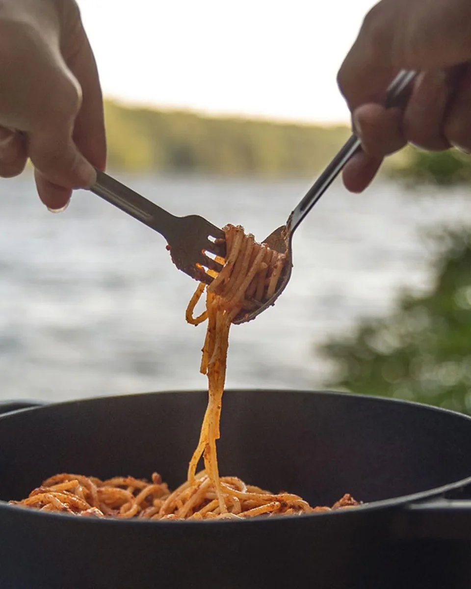 Couverts en titane Wolf & Grizzly - Argenté