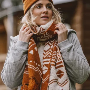 Écharpe en acrylique recyclé de la côte ouest - Gingembre glacé