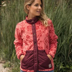 Navegado Recycled Polar Fleece - Grande Tile Rose