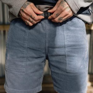 Short en Coton Côtelé Topanga - Bleu Pierre