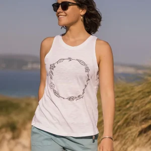 Gilet en Coton Recyclé Daisy Chain - Blanc