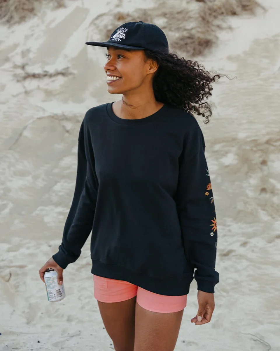 Sweatshirt Oversize en Coton Recyclé Chica - Noir – Image 2