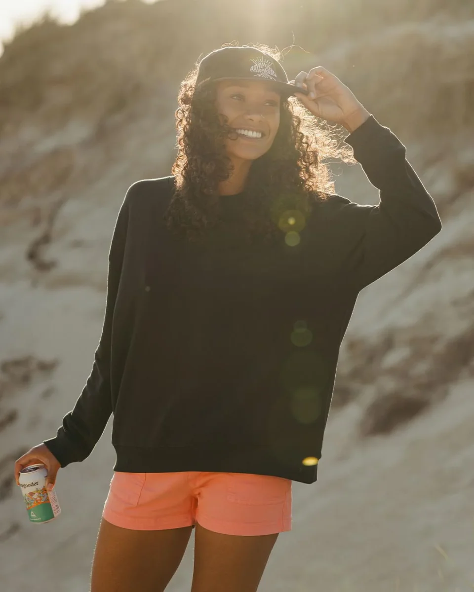 Sweatshirt Oversize en Coton Recyclé Chica - Noir – Image 5