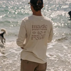 T-shirt à Manches Longues en Coton Recyclé Sunrise - Milky Marl