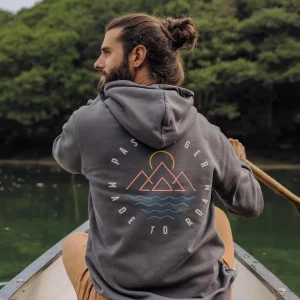 Hoodie en coton recyclé Escapism - Noir délavé