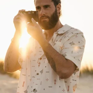 Chemise à Manches Courtes en Coton Bio Cove - Birch Made To Roam