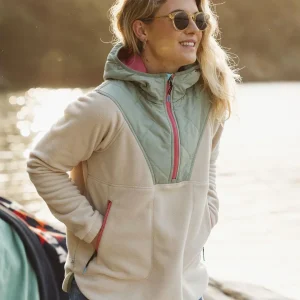 Polaire à capuche recyclée Juana - Avoine