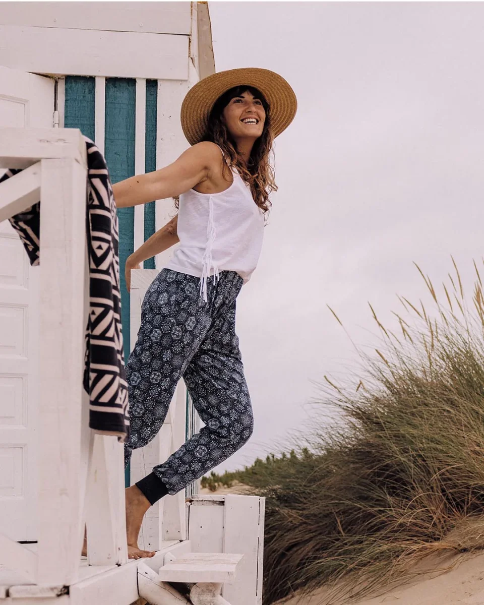 Gilet à Franges en Coton Recyclé Poppy - Blanc – Image 4