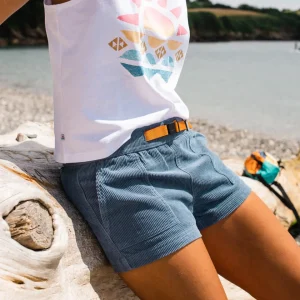 Del Sur Cord Short - Bleu Pierre