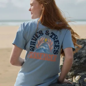 T-shirt en Coton Recyclé Dawning - Denim Délavé