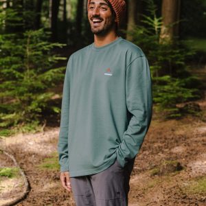 T-Shirt Bio à Manches Longues Coupe Décontractée Vita - Deep Ocean