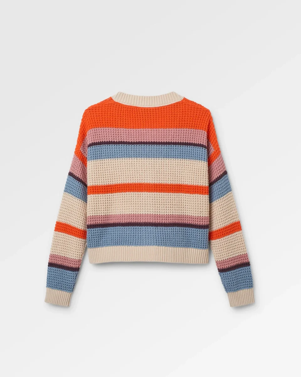 Cardigan Rayé en Maille Reflection - Multi Vintage White Stripe – Image 6