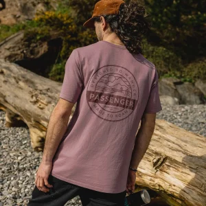 T-shirt en coton bio Odyssey - Raisin