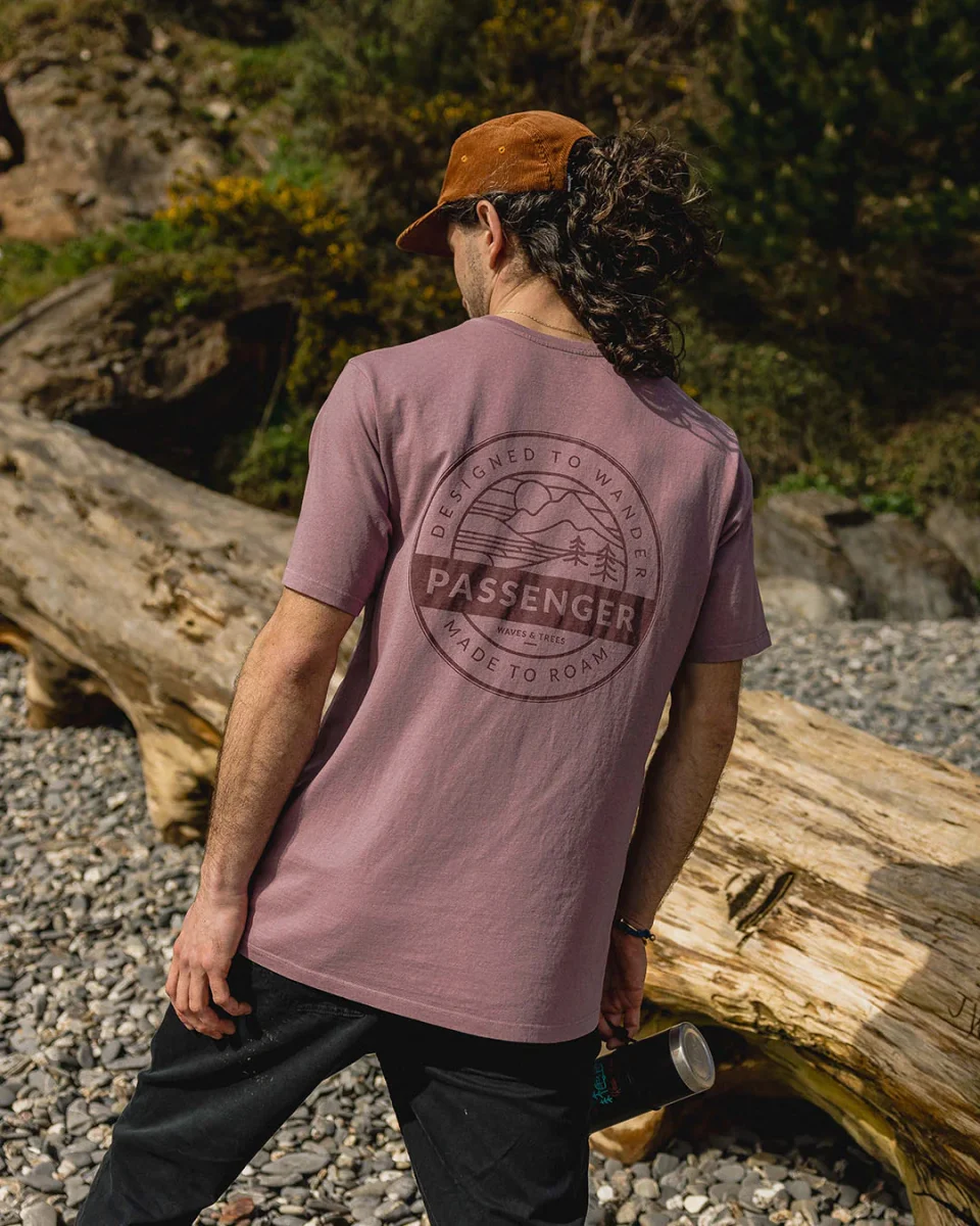 T-shirt en coton bio Odyssey - Raisin