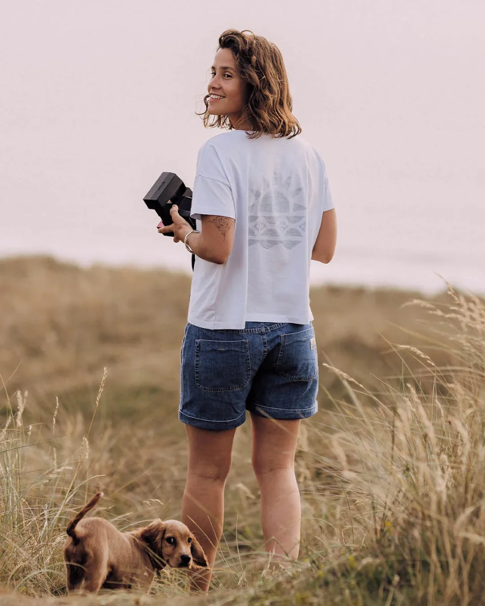 T-shirt en Coton Recyclé Mindful - Bleu Pâle – Image 2
