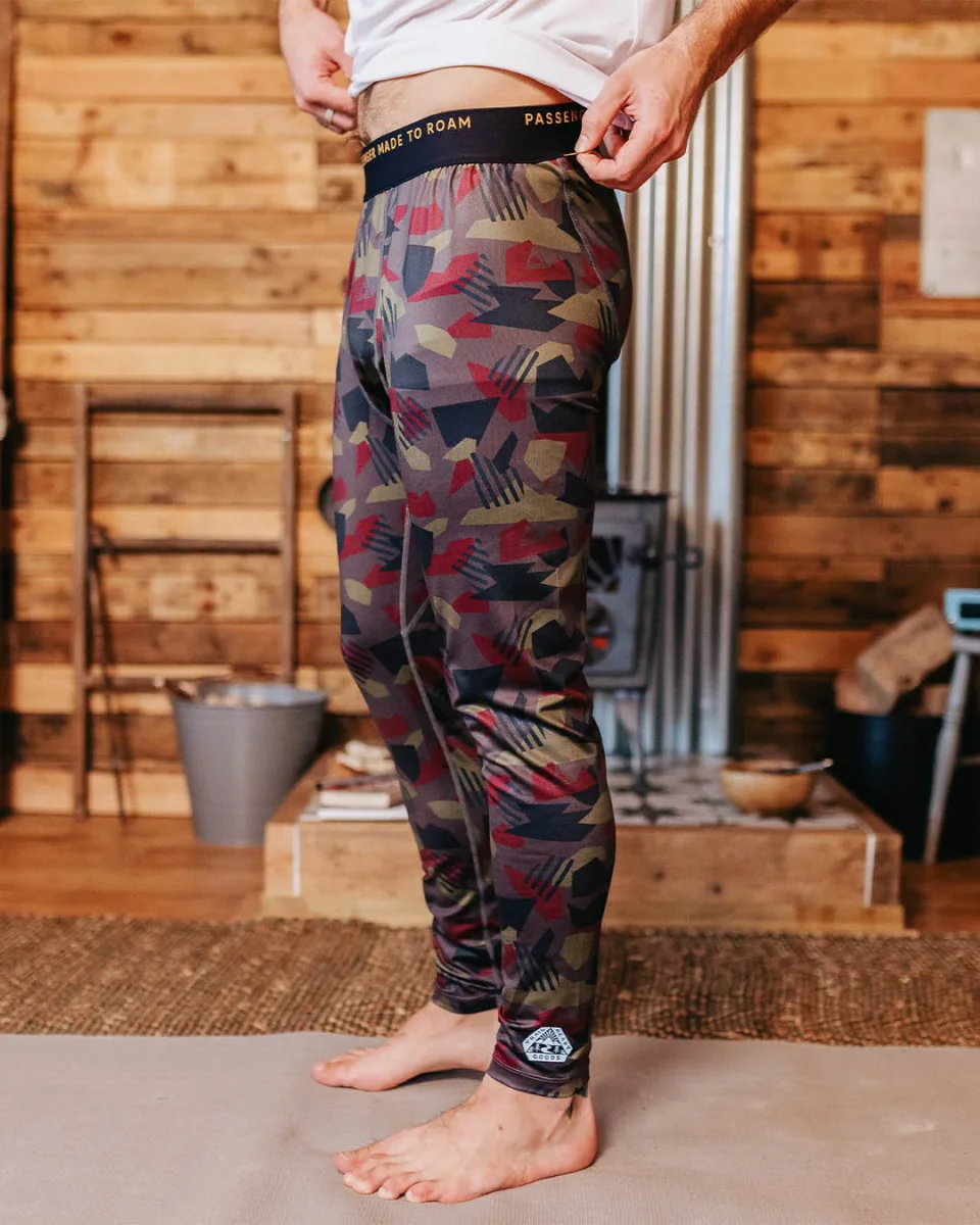 Legging de Base Recyclé Venture - Motif Camo Charbon