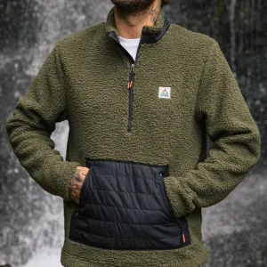 Veste Sherpa en polaire recyclée Oceanside - Kaki