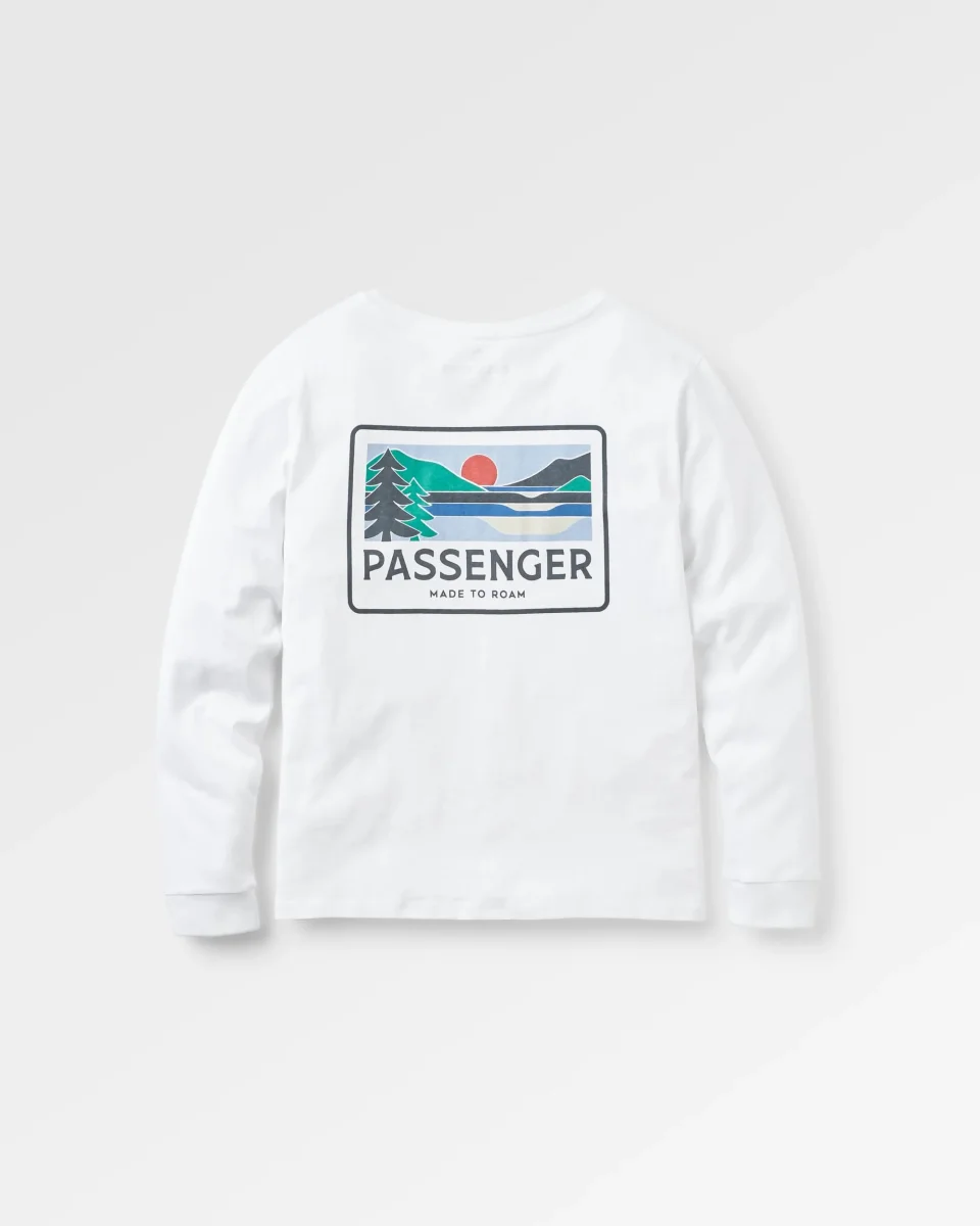 T-shirt Recyclé à Manches Longues Scape - Blanc – Image 5