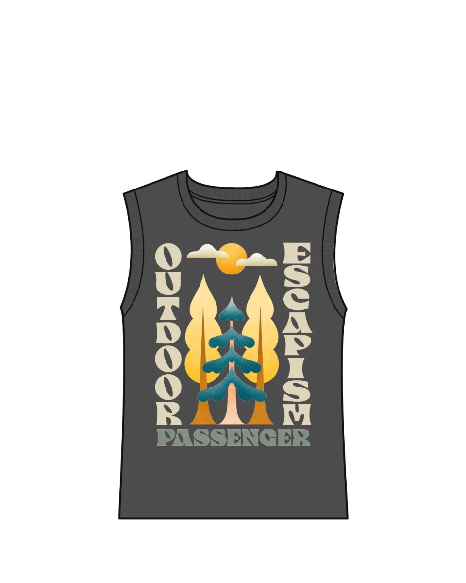 Haut en Coton Recyclé Tall Pines - Charcoal – Image 8