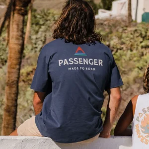T-shirt en Coton Recyclé Passenger - Bleu Marine