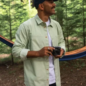 Chemise en Coton Côtelé Backcountry 'Light' - Menthe Verte