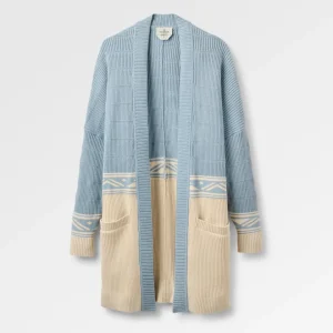 Cardigan en coton bio Nurture - Denim délavé