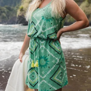 Robe en Coton Recyclé Rivergate - Éclat Vert Épicéa