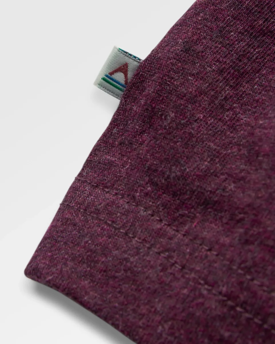 T-shirt Relaxed Fit Bio Héritage - Wine Marl – Image 4