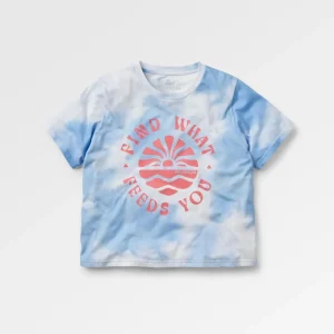 T-shirt en coton bio Discovery - Tie Dye Cornflower