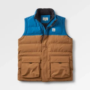 Gilet matelassé recyclé Baltic - Toffee/Bleu Acier