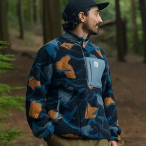 Polaire sherpa recyclée 1/2 zip Offroad - Abstract Trails Black