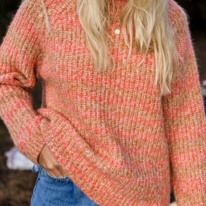 Pull à col montant recyclé Mountainside - Abricot