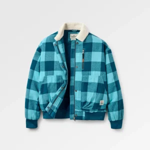 Blouson Bomber Isolé On The Go - Carreaux Bleu Rétro