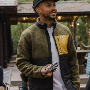 Polaire Doublée Recyclée en Sherpa Born Explorer - Kaki