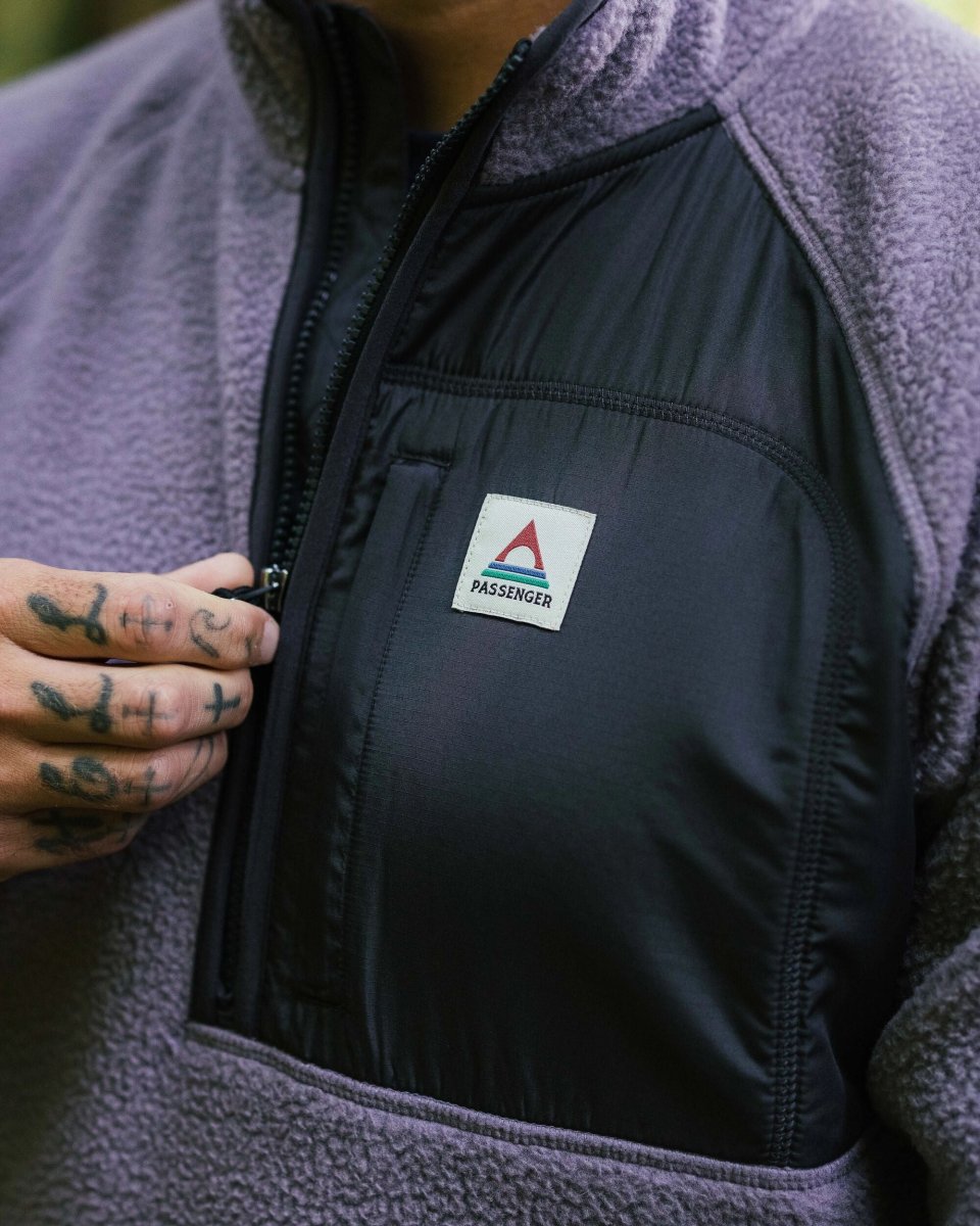 Polaire en Sherpa Recyclée à Fermeture Éclair 1/2 Offgrid 2.0 - Lilas Poudré – Image 3