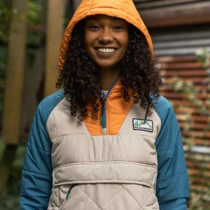 Veste Isolante Recyclée à Fermeture Éclair 1/2 Ocean - Plume