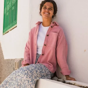 Surchemise en Coton Sergé Maya - Rose Brumeux