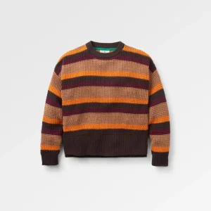 Pull rayé Réflexion - Multi Rayures Marron Toffee